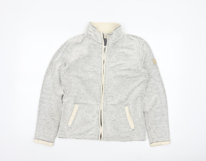 Weird Fish Women's Grey Cotton Blend Full Zip Jacket Size S