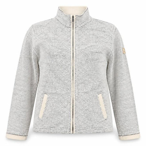 Weird Fish Women's Grey Cotton Blend Full Zip Jacket Size S
