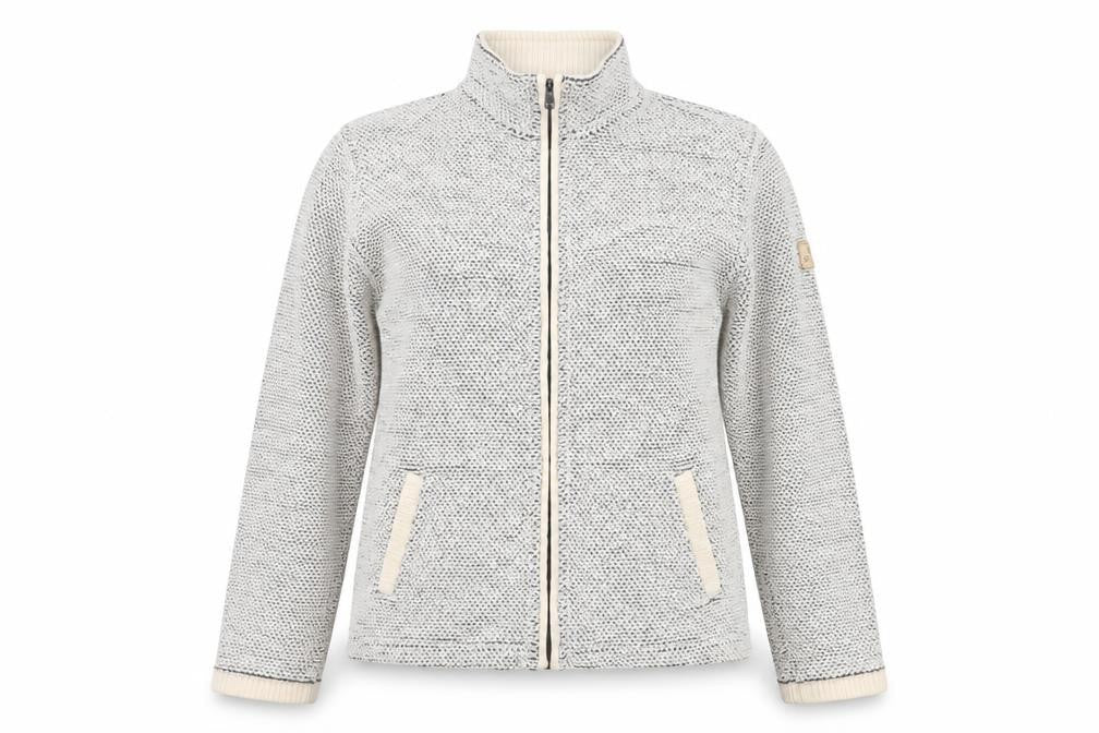 Weird Fish Women's Grey Cotton Blend Full Zip Jacket Size S