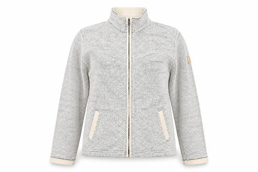 Weird Fish Women's Grey Cotton Blend Full Zip Jacket Size S