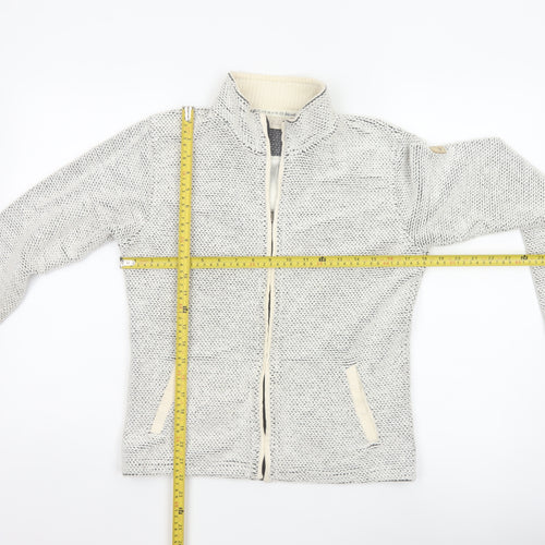 Weird Fish Women's Grey Cotton Blend Full Zip Jacket Size S
