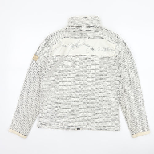 Weird Fish Women's Grey Cotton Blend Full Zip Jacket Size S