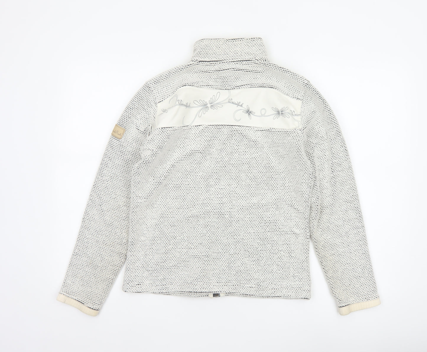 Weird Fish Women's Grey Cotton Blend Full Zip Jacket Size S