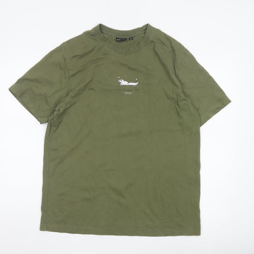 Afends Men’s Green Recycled Cotton Graphic T-Shirt Size L