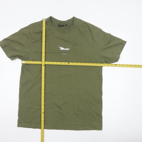 Afends Men’s Green Recycled Cotton Graphic T-Shirt Size L