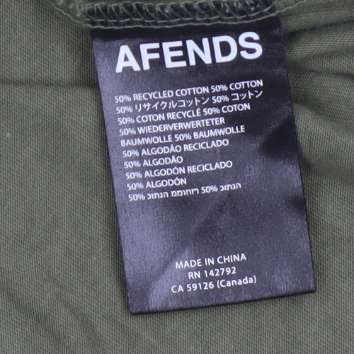 Afends Men’s Green Recycled Cotton Graphic T-Shirt Size L