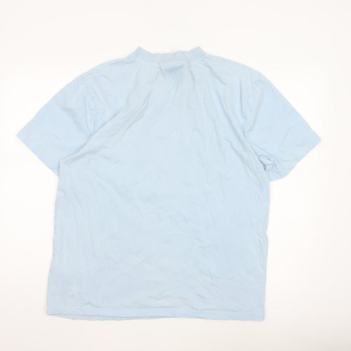 Umbro Mens Light Blue XL Cotton Short Sleeve Sports T-Shirt