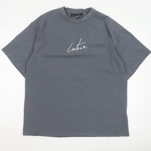 The Couture Club Women's Grey Relaxed Fit T-Shirt UK 8
