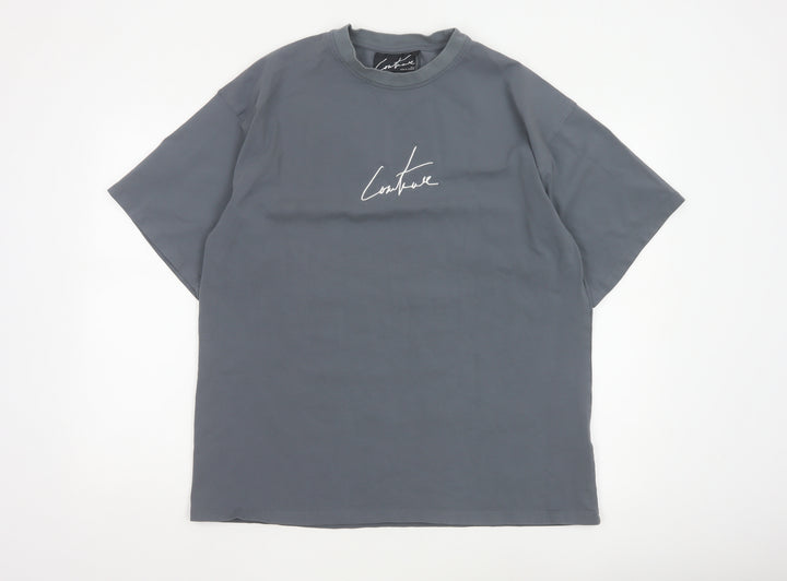 The Couture Club Women's Grey Relaxed Fit T-Shirt UK 8
