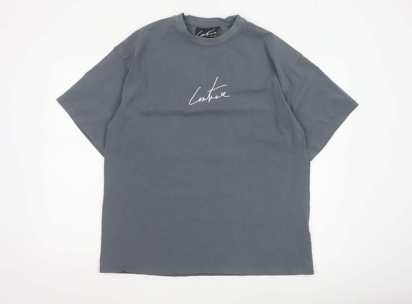 The Couture Club Women's Grey Relaxed Fit T-Shirt UK 8