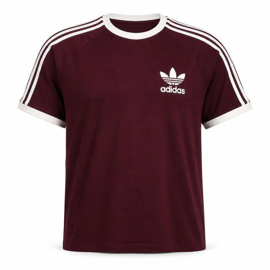 Adidas Men's Red XL Retro Sports Crew Neck T-Shirt