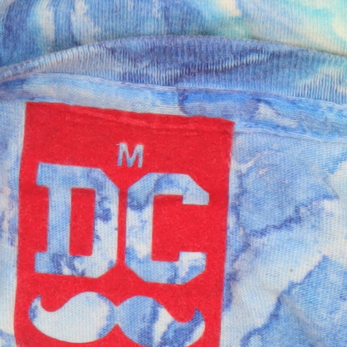 Dope Chef Men's Blue Tie-Dye Regular Fit Cotton T-Shirt M