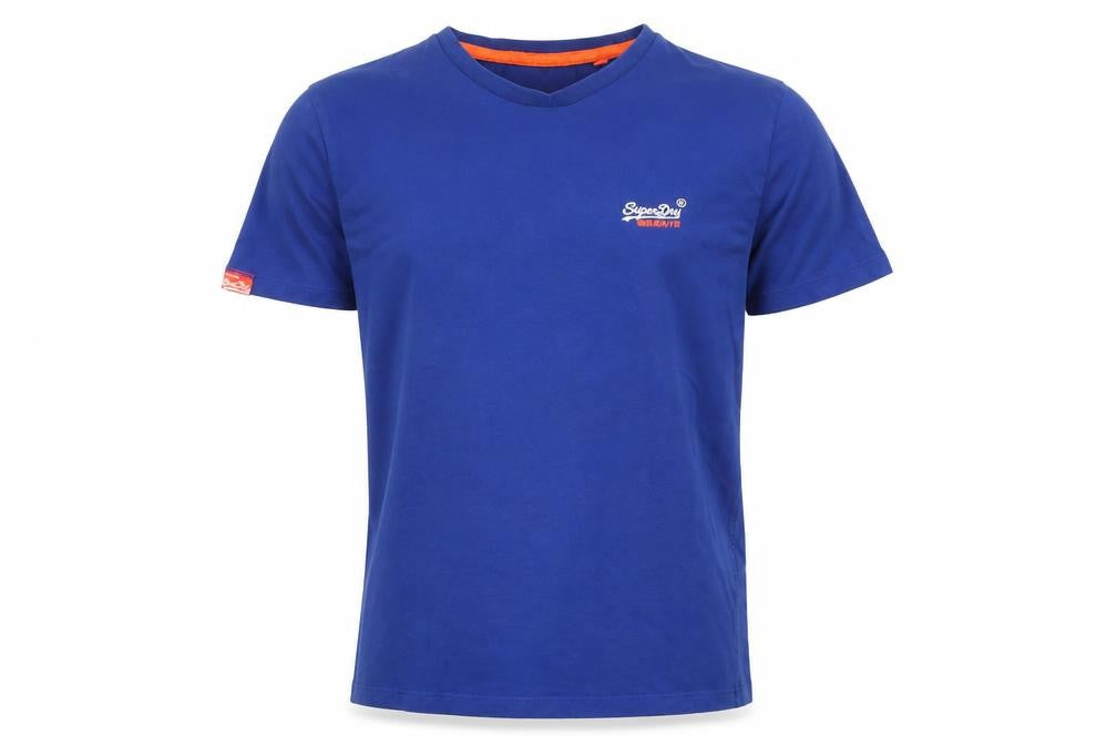 Superdry Men Blue Crew Neck Cotton Jersey T-Shirt Size M