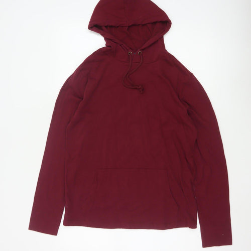 Gap Men’s Red Pullover Hoodie Small Soft Cotton Lightweight