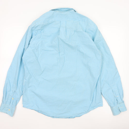 Ralph Lauren Men's Blue Check Button-Down Long Sleeve Shirt M