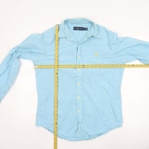 Ralph Lauren Men's Blue Check Button-Down Long Sleeve Shirt M