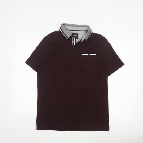 Burton Menswear London Men’s Brown Polo Shirt Size M Cotton Blend