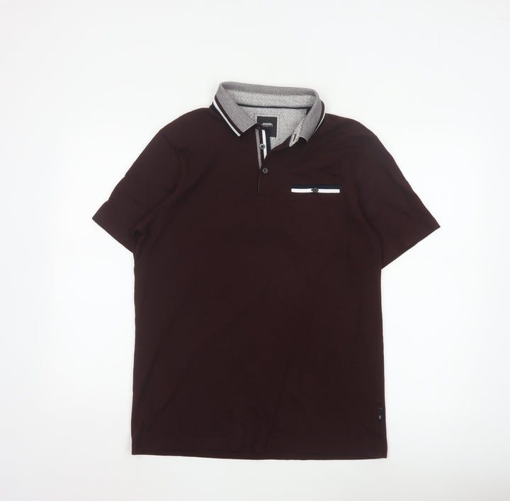 Burton Menswear London Men’s Brown Polo Shirt Size M Cotton Blend
