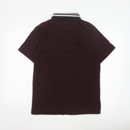 Burton Menswear London Men’s Brown Polo Shirt Size M Cotton Blend