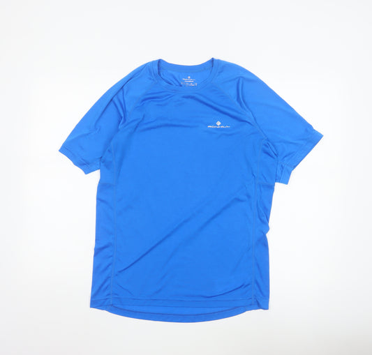 Ronhill Men Blue M Athletic Short Sleeve Running T-Shirt