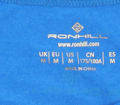 Ronhill Men Blue M Athletic Short Sleeve Running T-Shirt