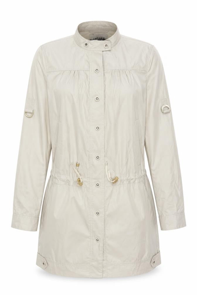 Jaeger Women's Beige Anorak Jacket UK 12 Lightweight Polyester