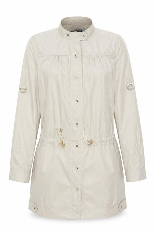 Jaeger Women's Beige Anorak Jacket UK 12 Lightweight Polyester