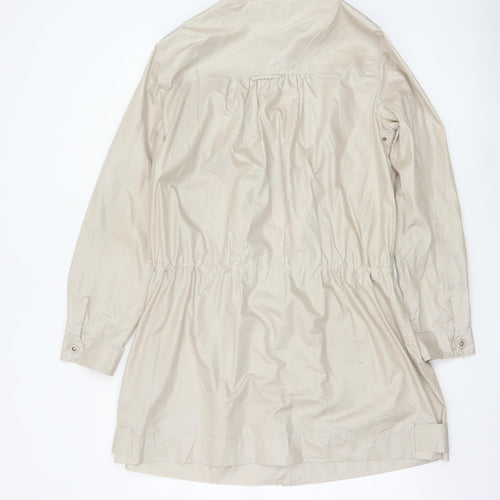 Jaeger Women's Beige Anorak Jacket UK 12 Lightweight Polyester