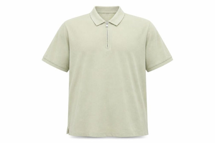 Jack & Jones Premium Men’s Beige 1/4 Zip Polo Shirt XXL Cotton