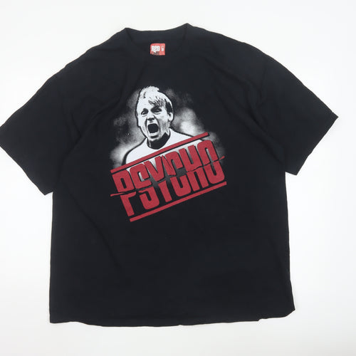 Nottingham Forest Red Label Mens Black XL Psycho Graphic T-Shirt