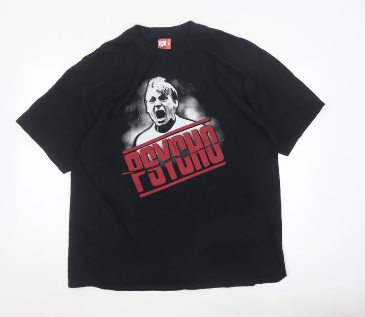 Nottingham Forest Red Label Mens Black XL Psycho Graphic T-Shirt