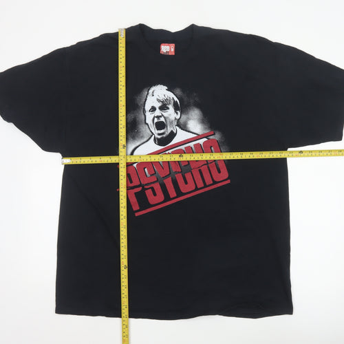 Nottingham Forest Red Label Mens Black XL Psycho Graphic T-Shirt