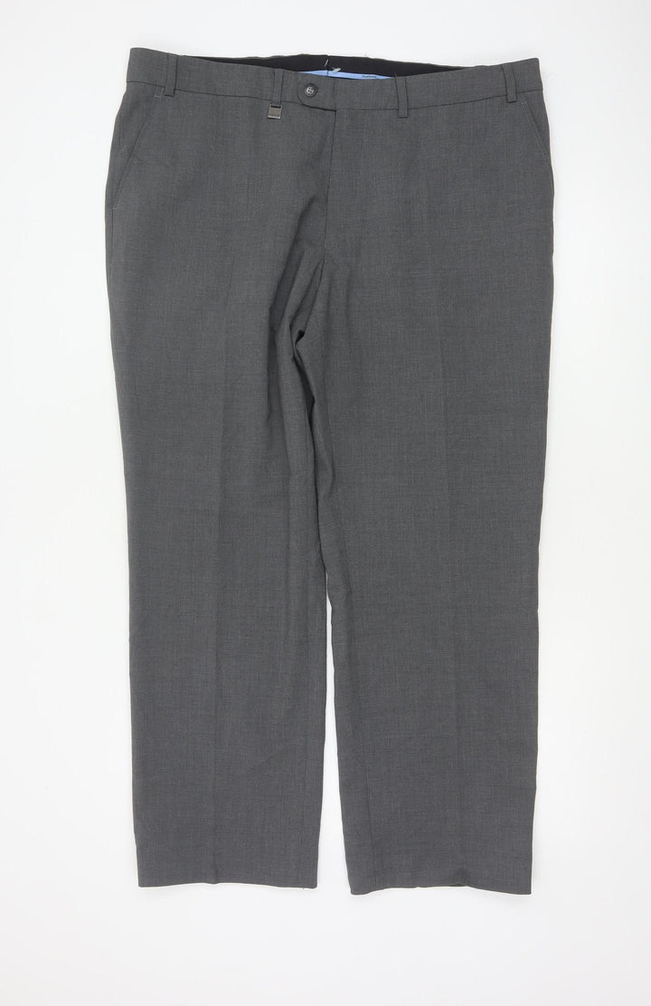 Douglas Men's Grey Wool Blend Dress Pants 40R Regular Fit