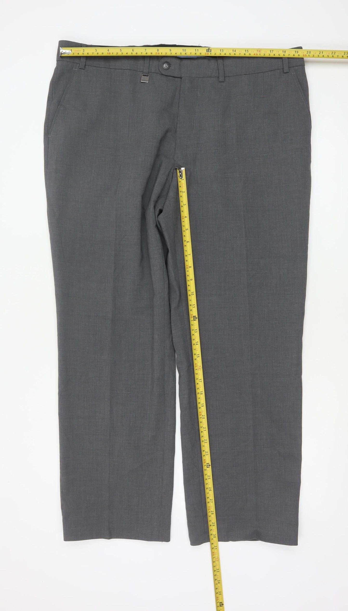 Douglas Men's Grey Wool Blend Dress Pants 40R Regular Fit