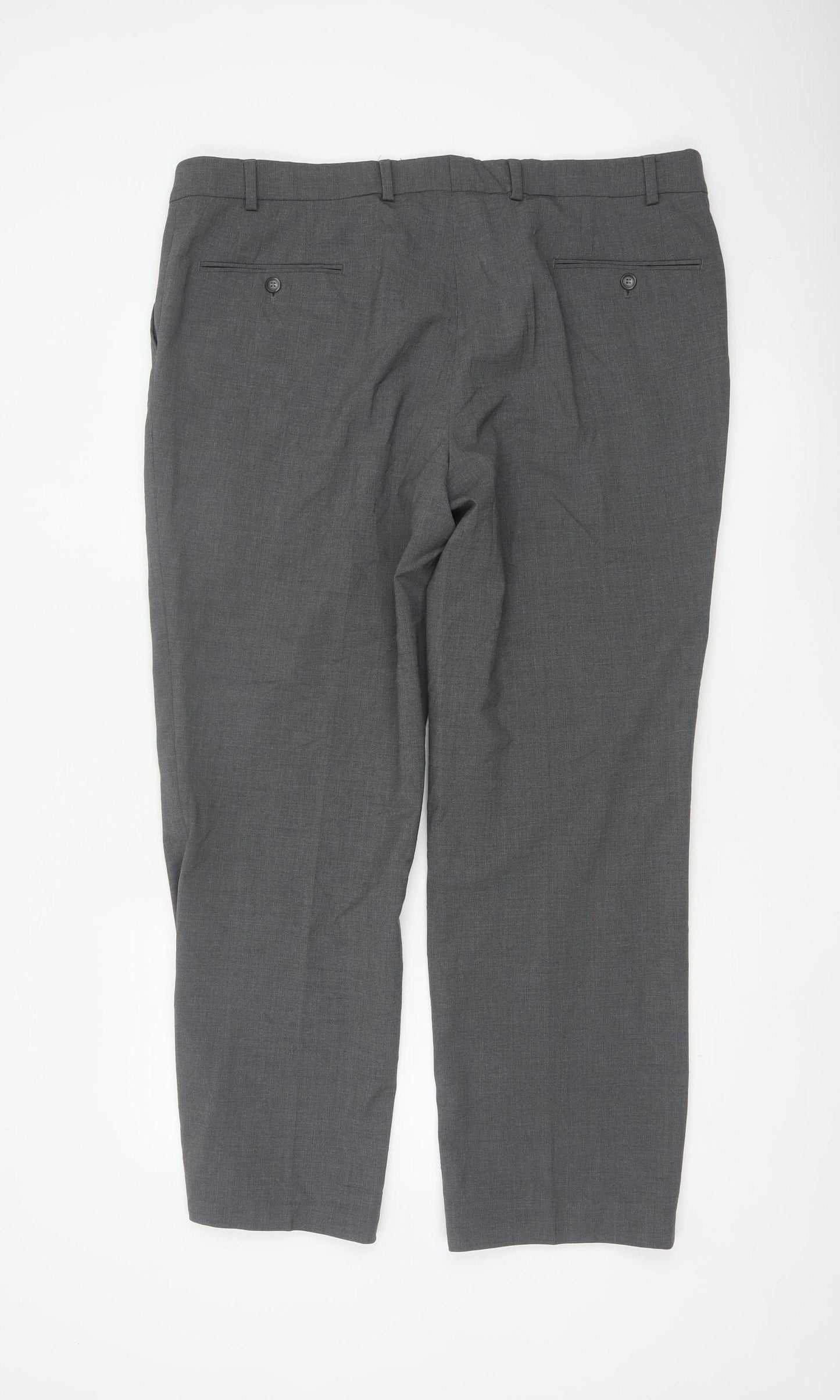 Douglas Men's Grey Wool Blend Dress Pants 40R Regular Fit