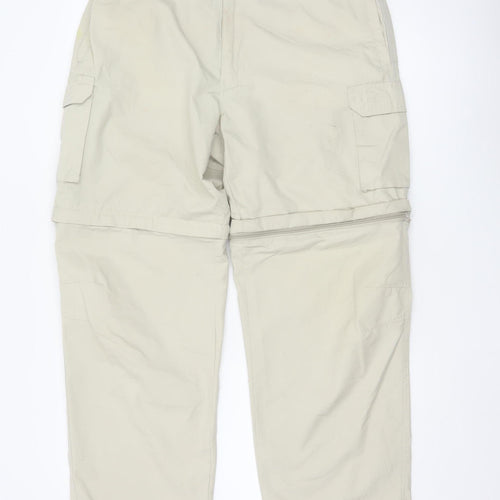 Regatta Men's Beige Cargo Convertible Trousers Size L 36W 31L