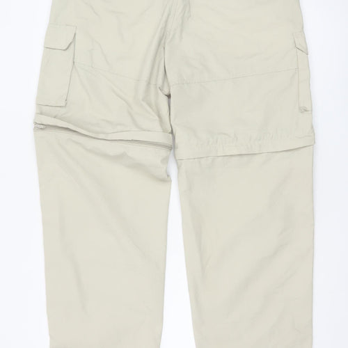 Regatta Men's Beige Cargo Convertible Trousers Size L 36W 31L
