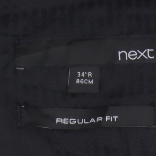 Next Men's Brown Pinstripe Regular Fit Dress Trousers 34R