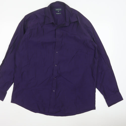 Taylor & Wright Men's Purple Long Sleeve Tailored Fit Shirt 16.5