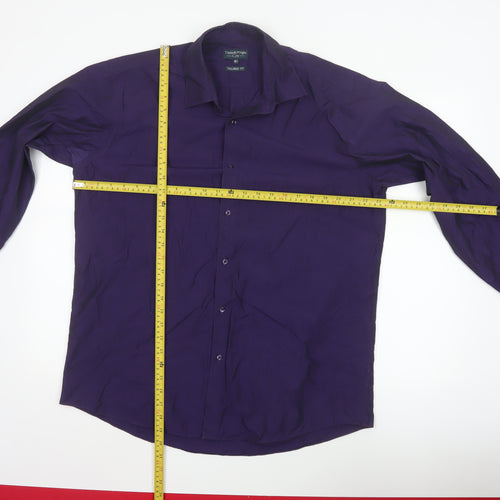 Taylor & Wright Men's Purple Long Sleeve Tailored Fit Shirt 16.5