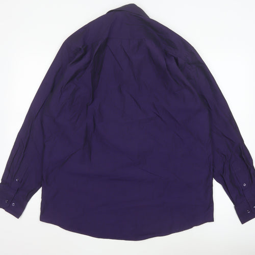 Taylor & Wright Men's Purple Long Sleeve Tailored Fit Shirt 16.5