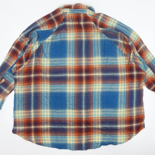 Urban Outfitters Women's Multicoloured Plaid Long Sleeve Tunic Shirt L