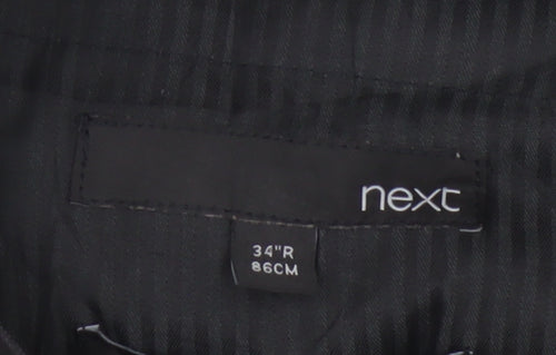 Next Men's Black Pinstripe Dress Pants Size 34R Regular Fit