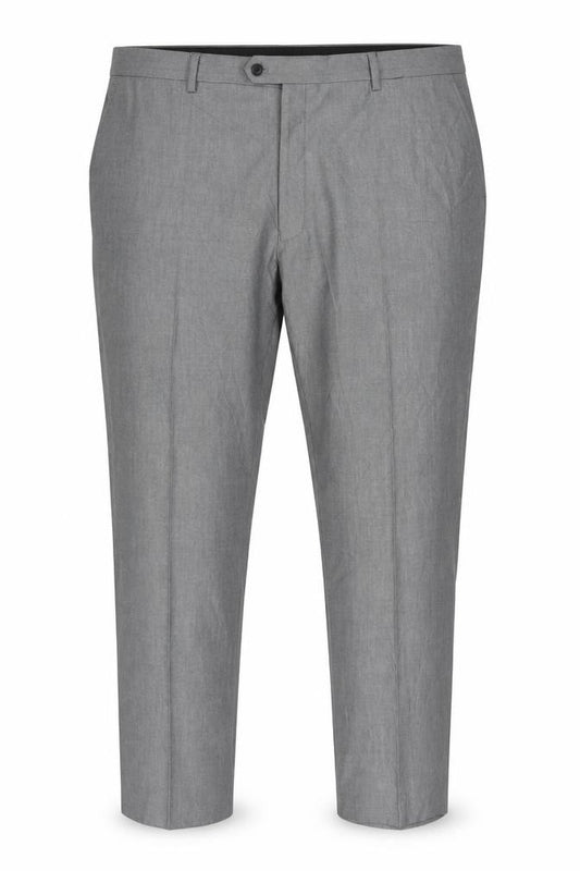 Front view of Next Men's Grey Regular Fit Dress Pants 44W 31L Formal Trousers