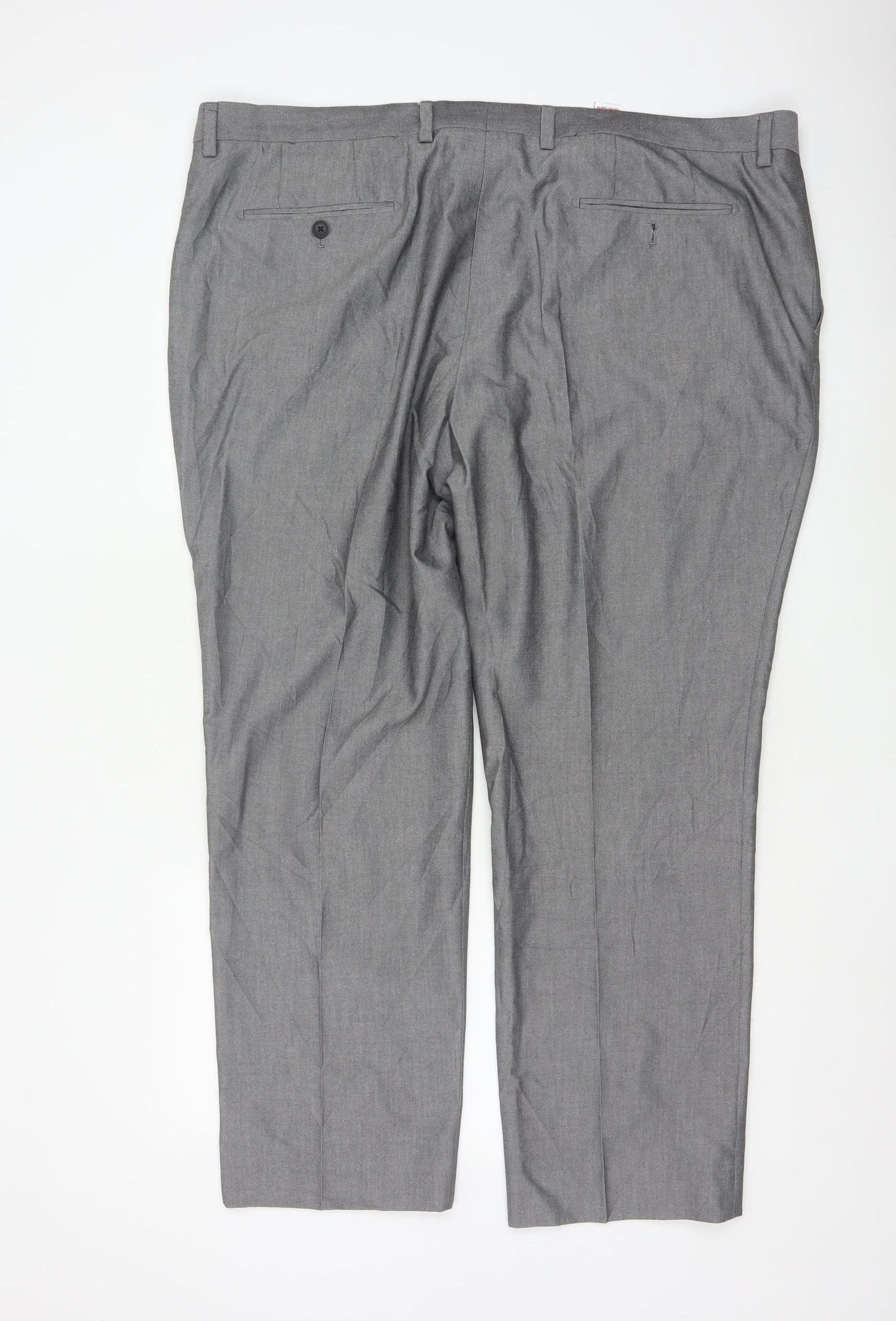 Next Men's Grey Regular Fit Dress Pants 44W 31L Formal Trousers