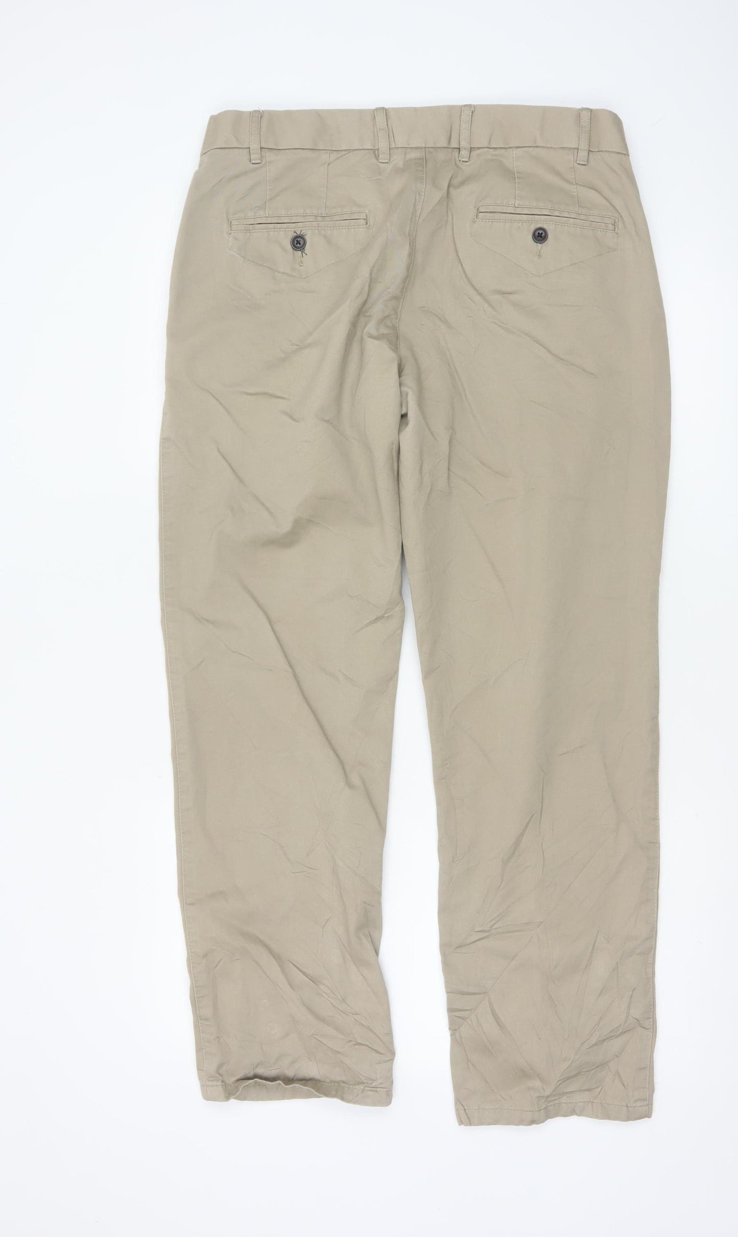 Skopes Mens Beige Chino Trousers 34R Cotton Straight Fit