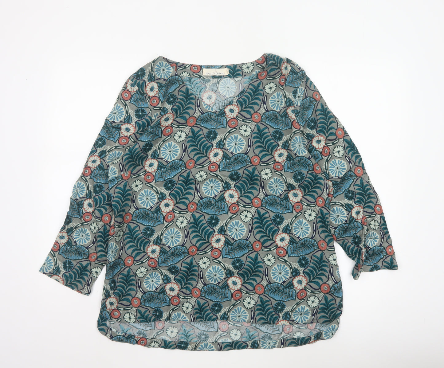 Seasalt Cornwall Women’s Multicoloured Floral Tunic Top Size 16