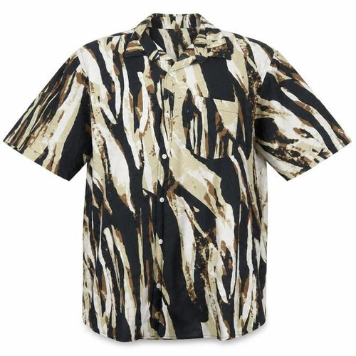 F&F Men's Multicoloured Camouflage Cotton Short Sleeve Shirt L
