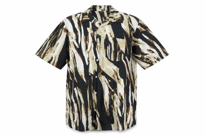 F&F Men's Multicoloured Camouflage Cotton Short Sleeve Shirt L