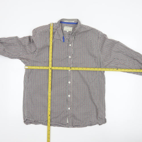 Racing Green Men's Multicoloured Check Cotton Button-Up Shirt XL